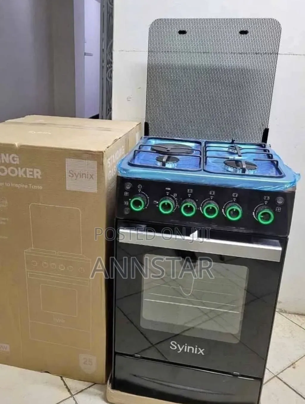 3+1 Gas Cooker Syinix 50 by 55 With Electric Oven