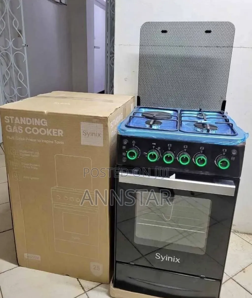 3+1 Gas Cooker Syinix 50 by 55 With Electric Oven