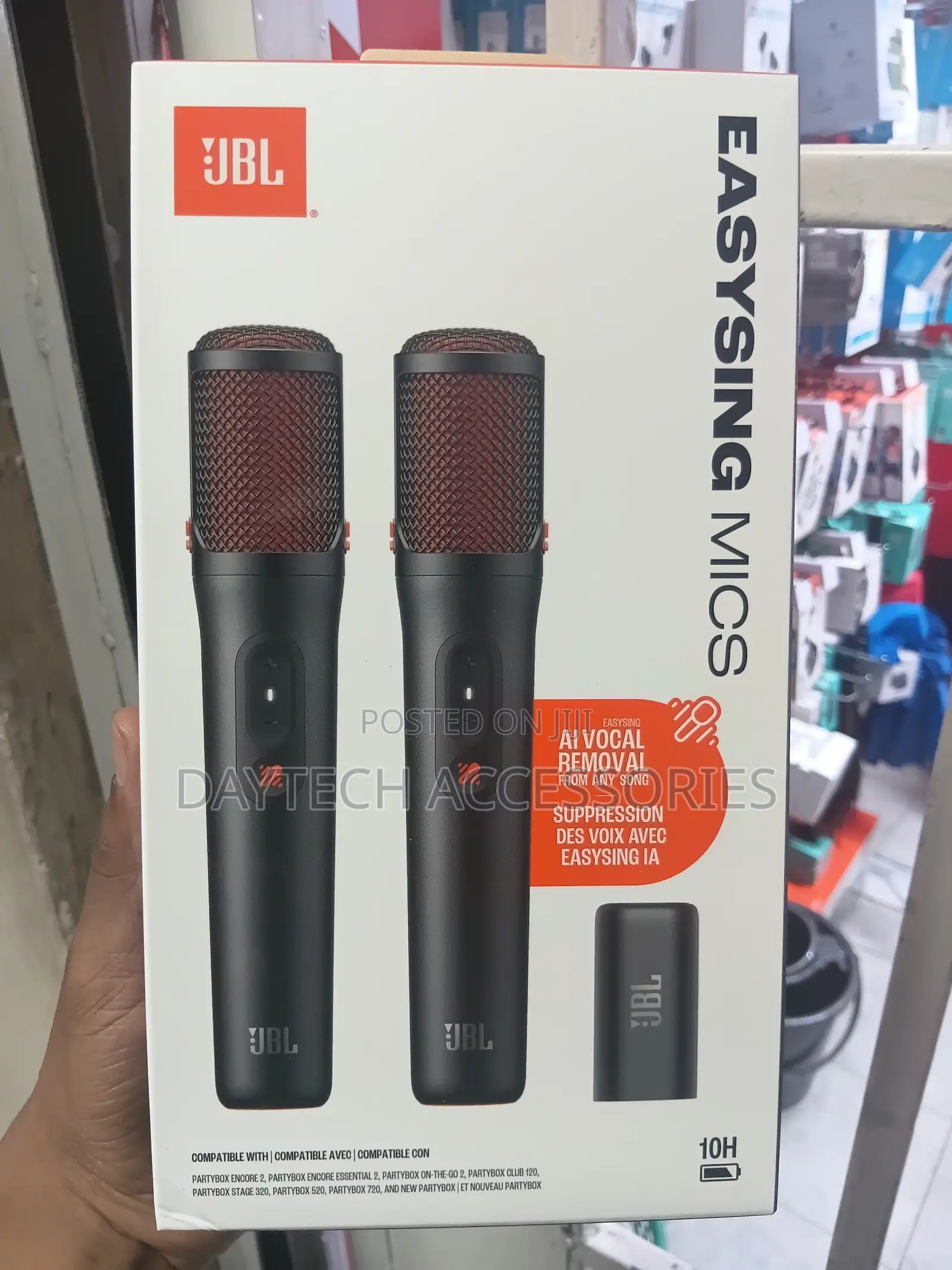 JBL EasySing Mics 2 Wireless Karaoke Microphones - Black