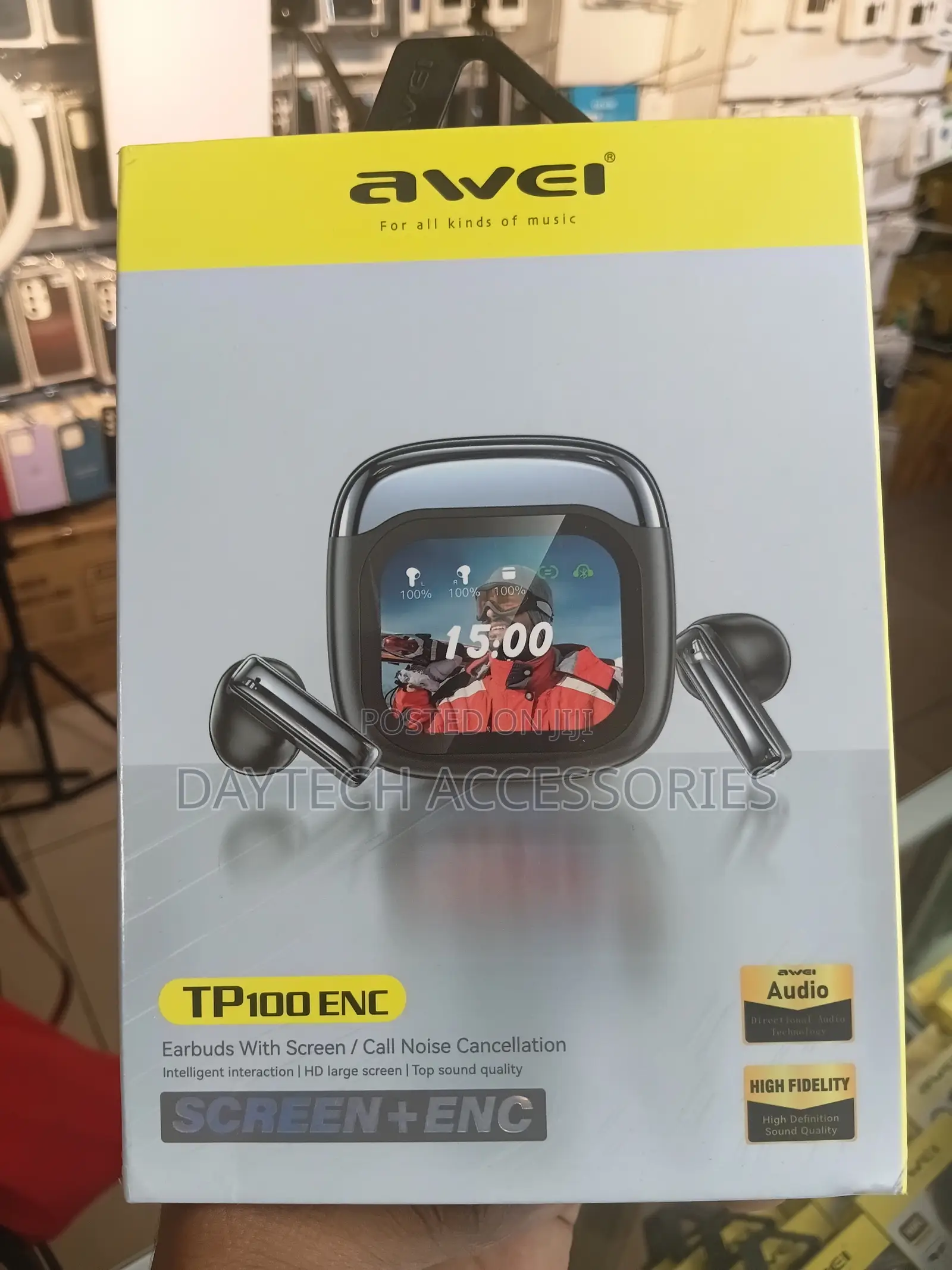 AWEI TP100 ENC Wireless Bluetooth 5.4 Earphones With ENC.