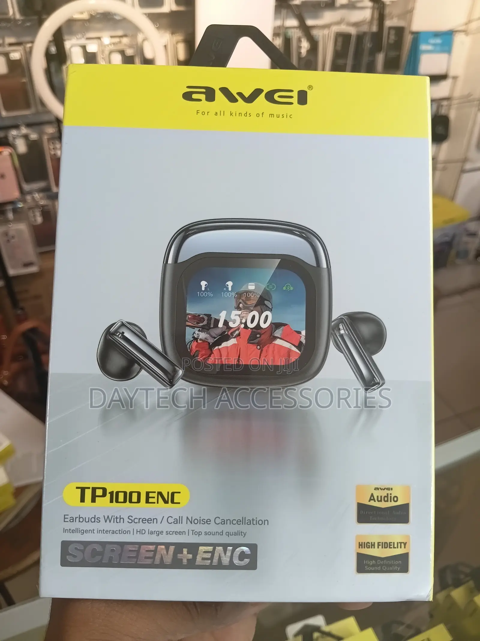 Awei TP100 True Wireless Bluetooth Earbuds – ENC Noise Reduction.