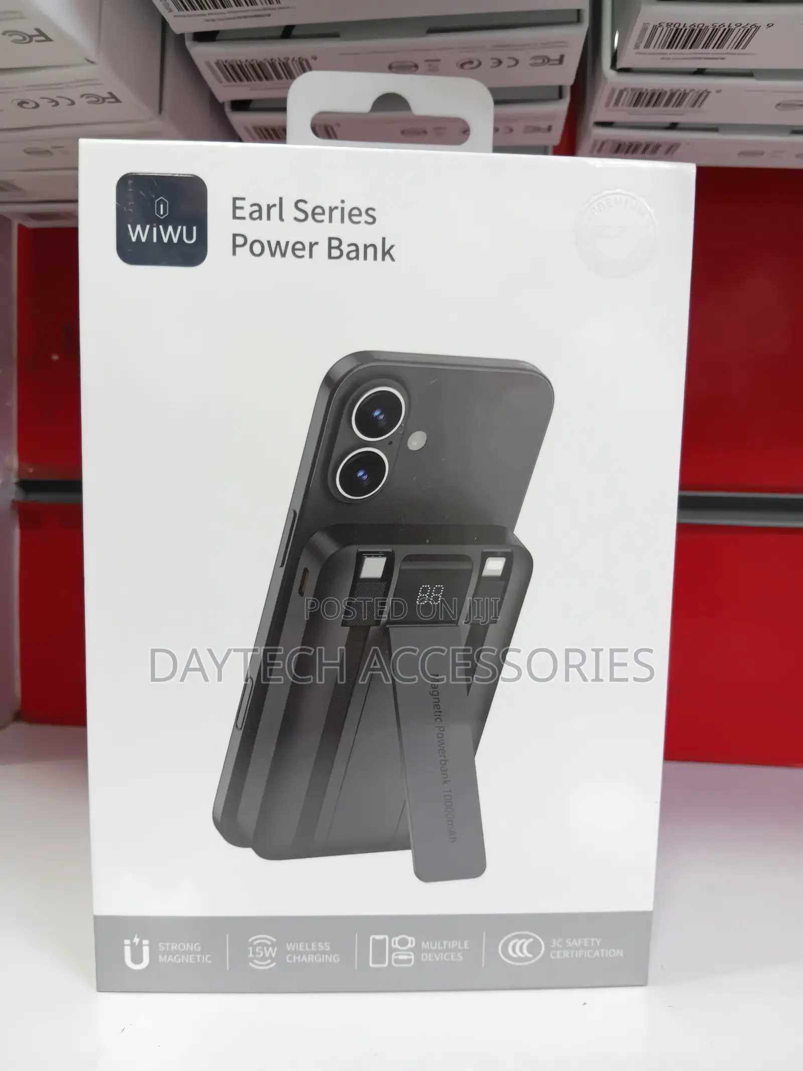WIWU Wi-P061 Earl Series Magnetic Wireless 10,000mAh Power Bank.