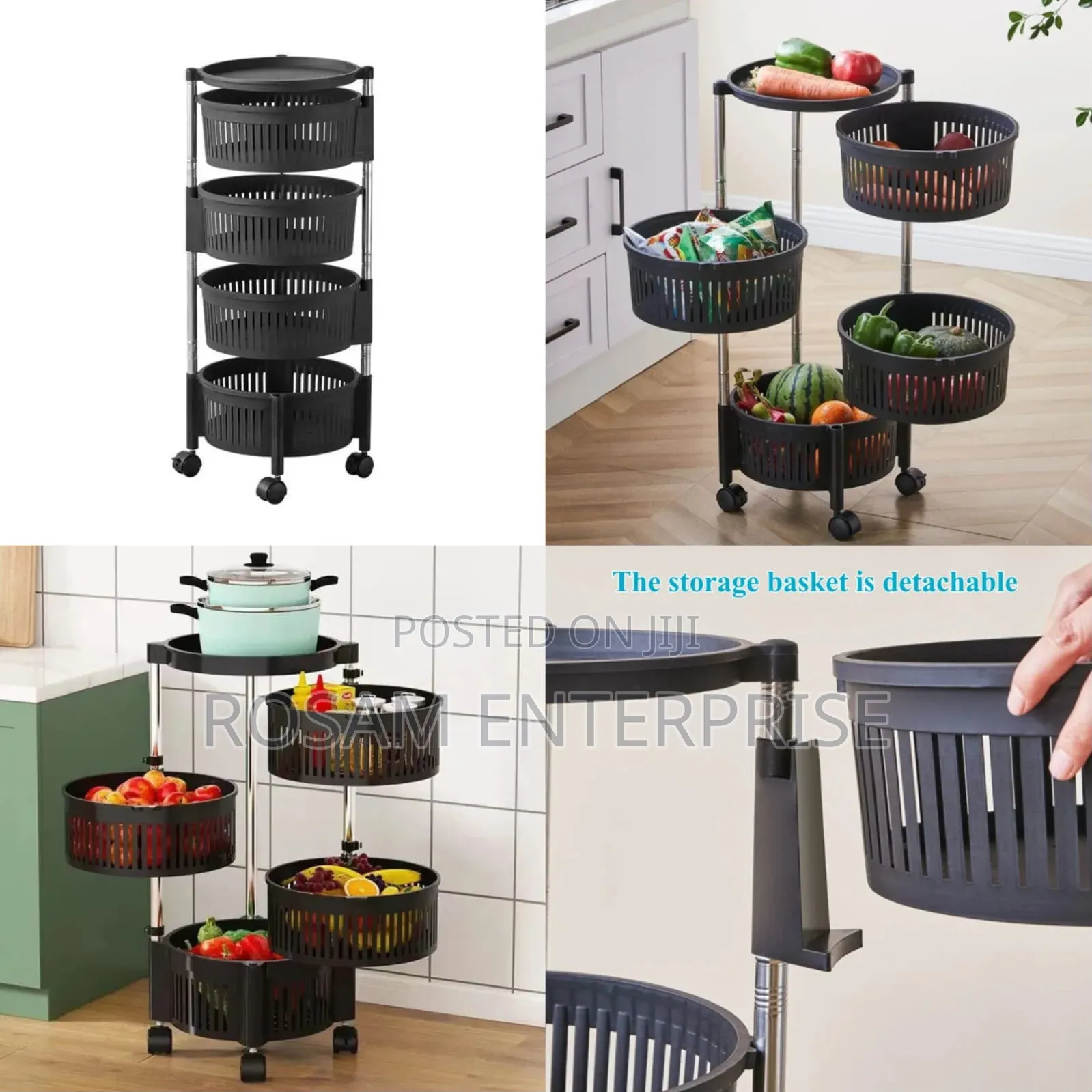 Plastic Fruit Rack(4-Tier)