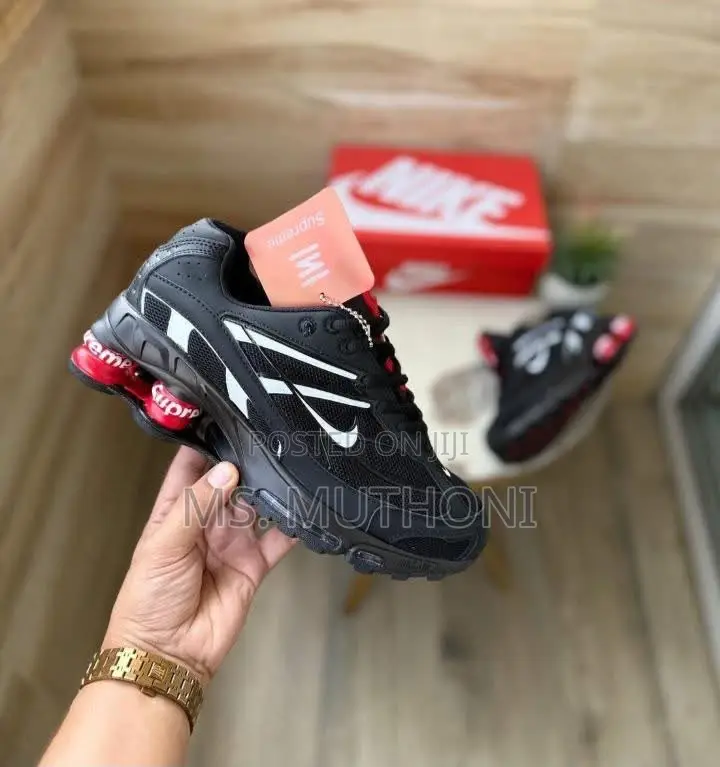 Supreme X Nike Shox Ride 2 SP in Black With Vibrant Red Size 39-45