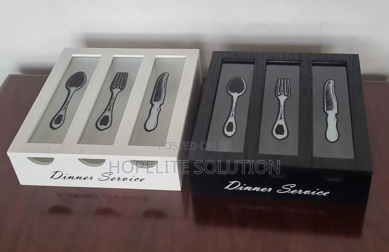 26x24x7cm Dinner Service 3 Compartment Cutlery Box Organizer