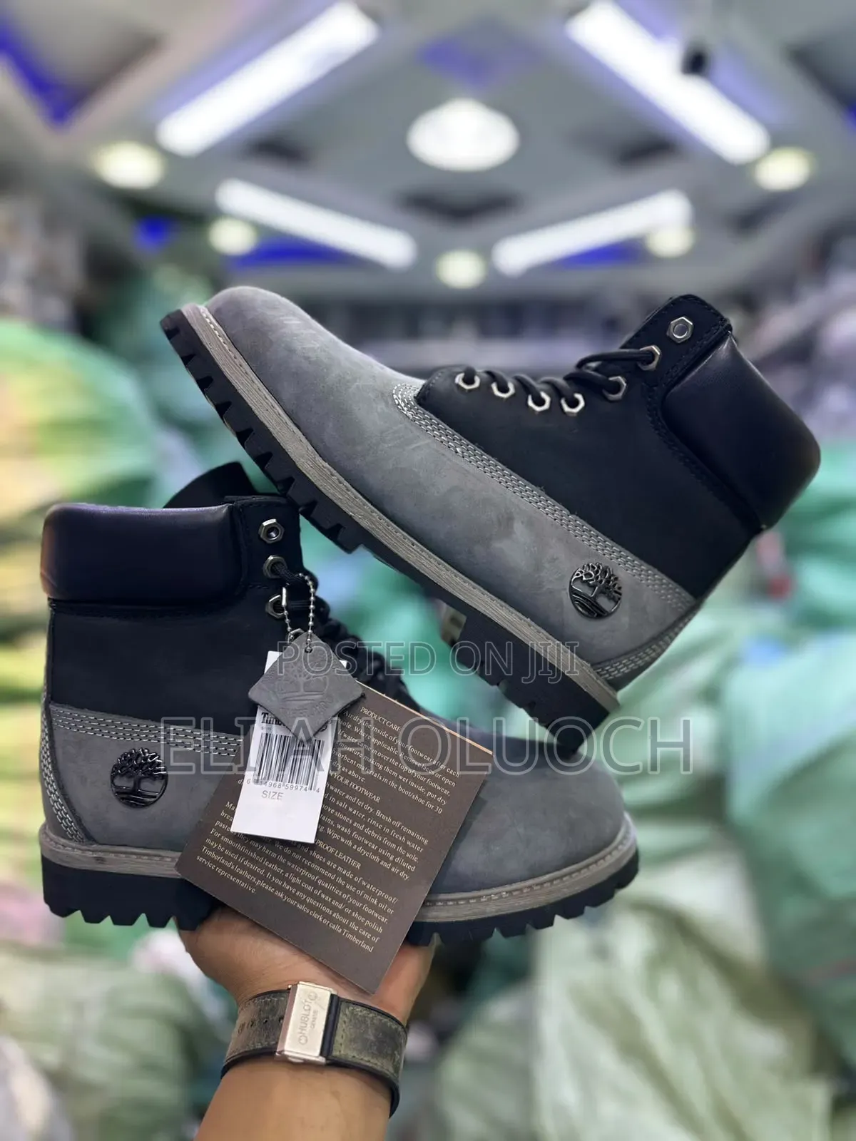Timberland. “Grey Black ” Quality Leather Size 39-45