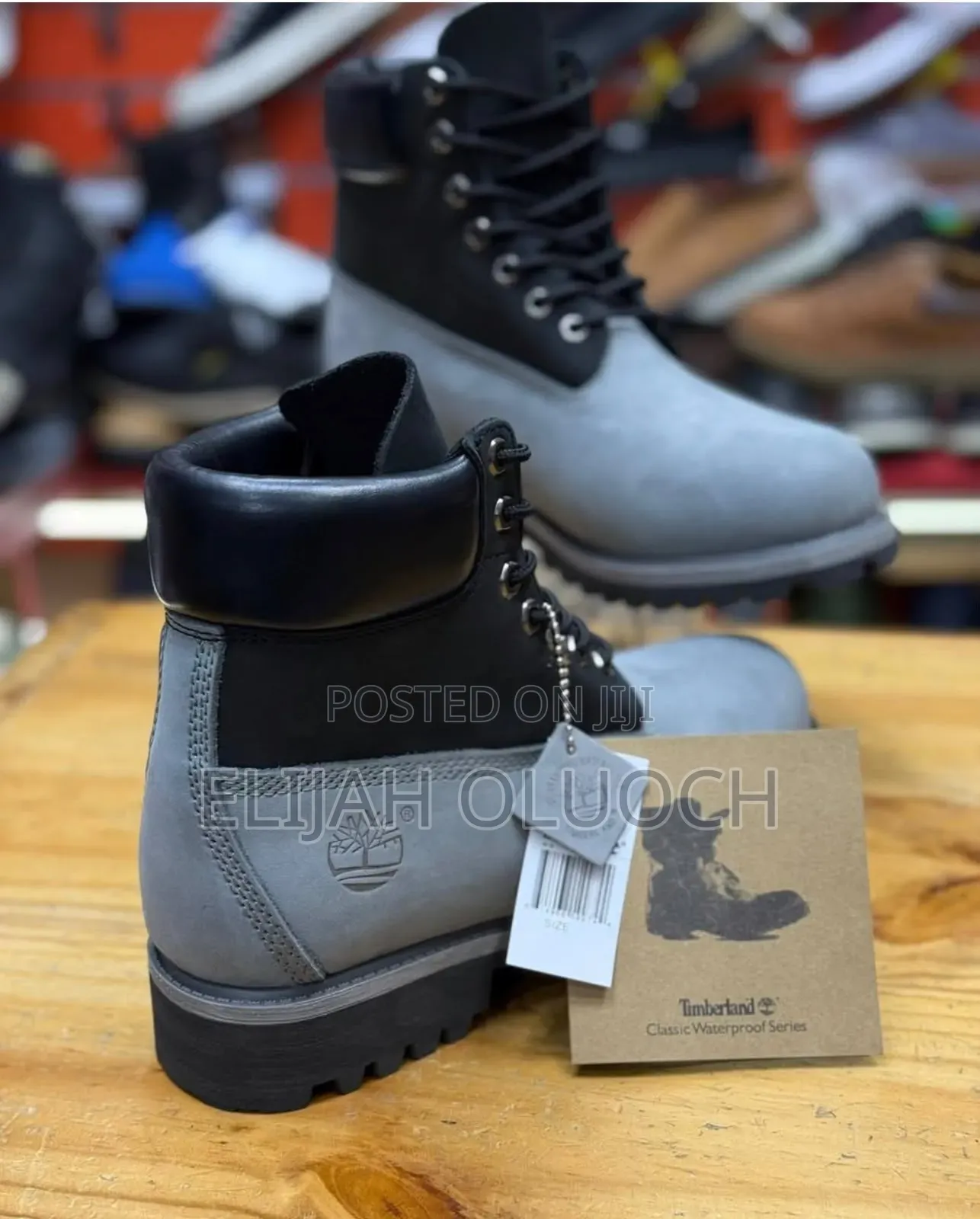 Timberland. “Grey Black ” Quality Leather Size 39-45