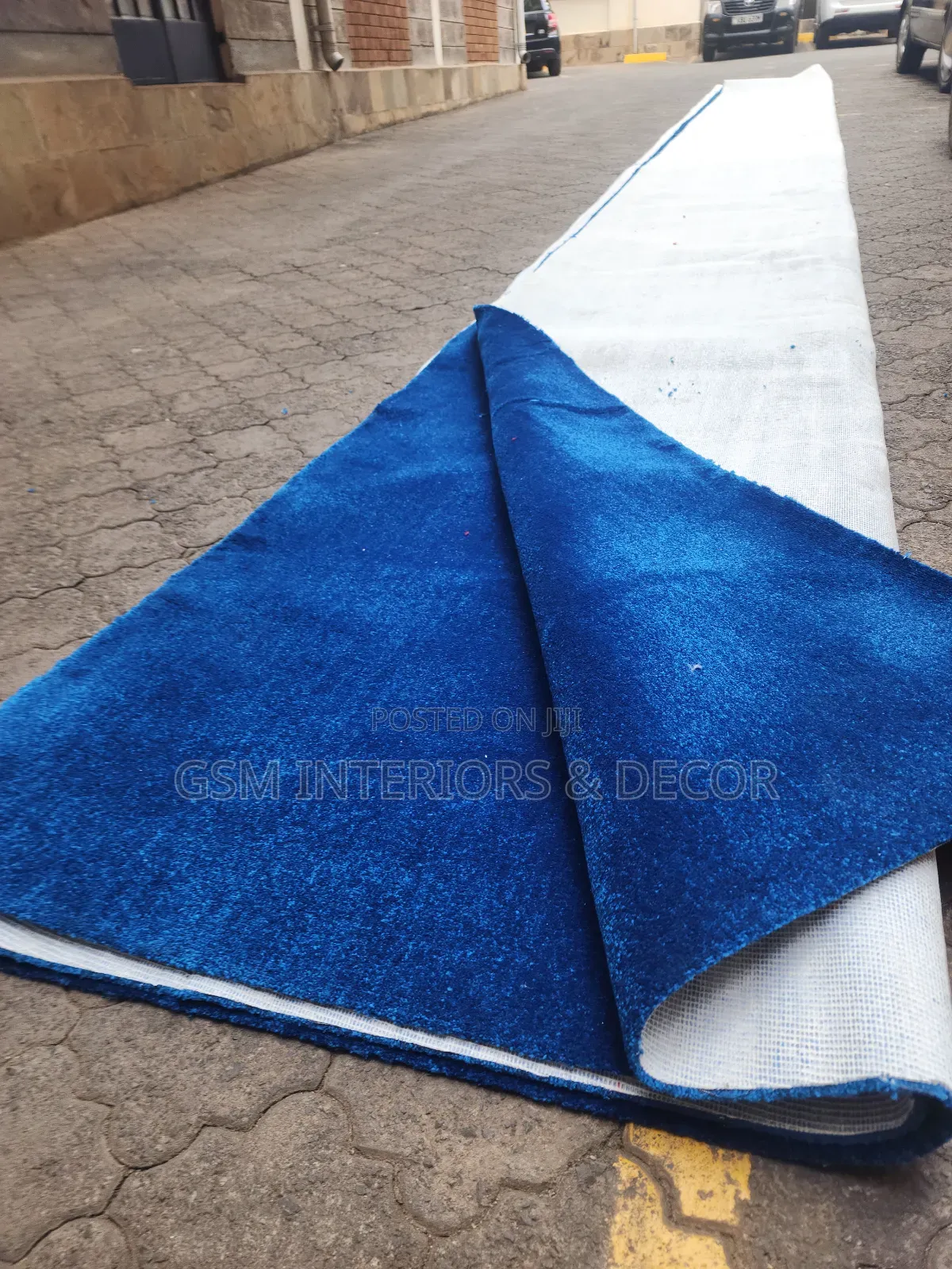 Wall to Wall Office Carpets in Blue Colours Unsinstalled