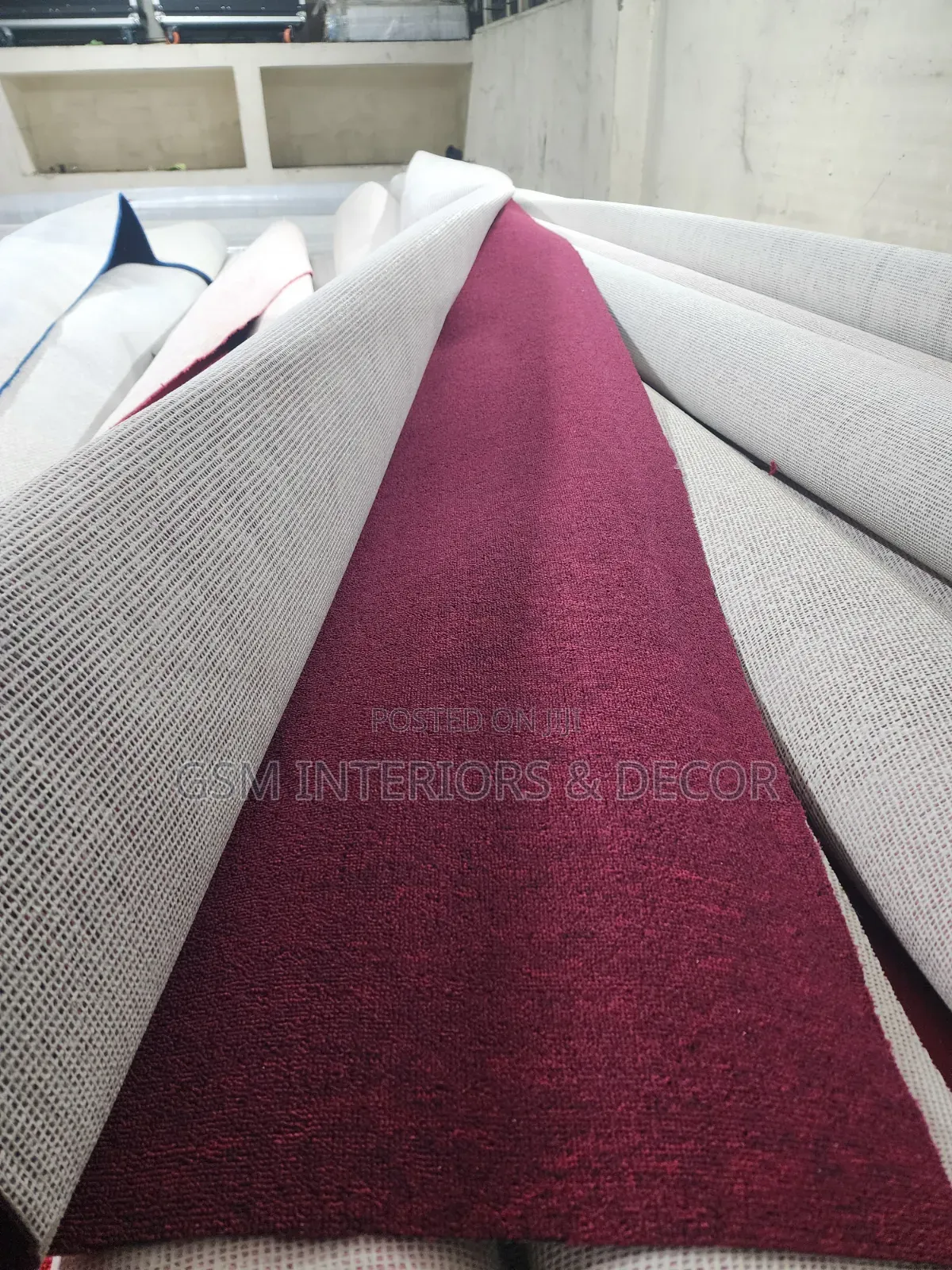 Dark Maroon Wall to Wall Carpets for Office and Church Themed Altars