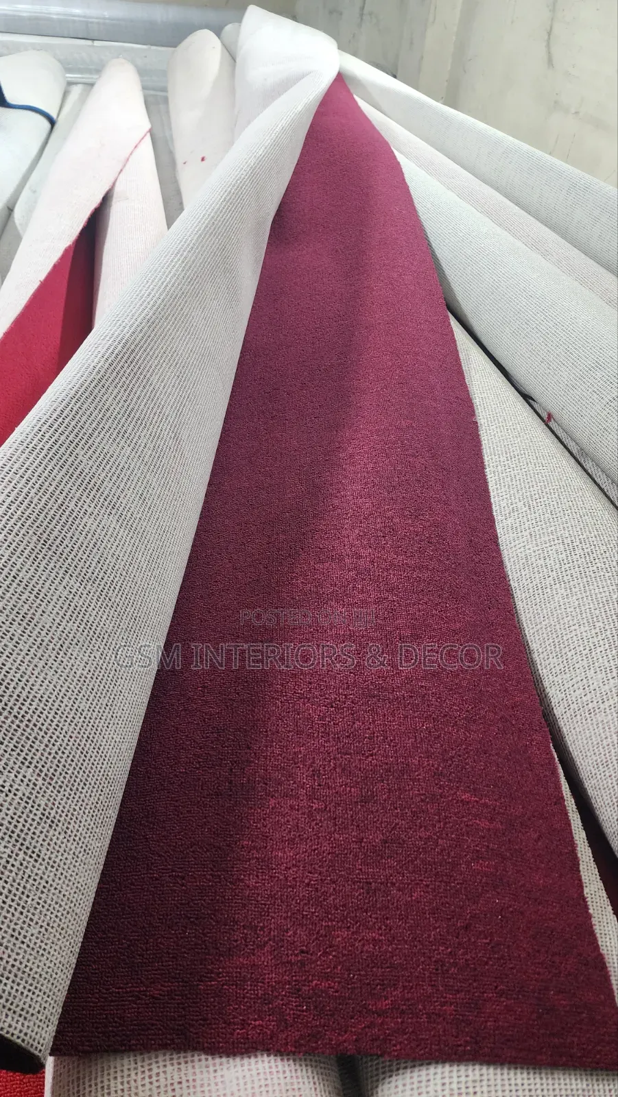 Dark Maroon Wall to Wall Carpets for Office and Church Themed Altars
