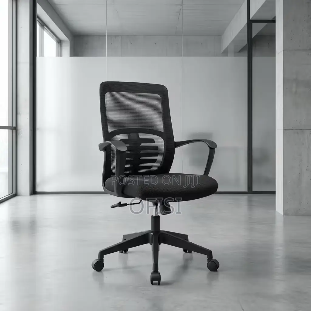 Office Chair; Ergonomic Medium-Back Office Chair