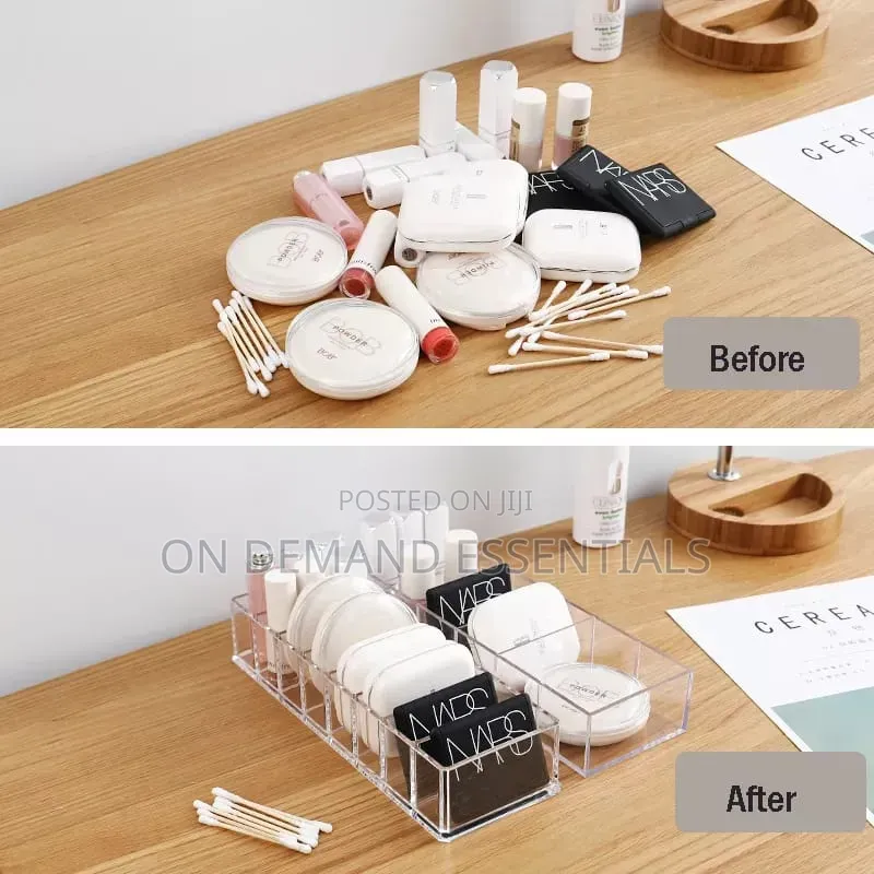 8 Grid Acrylic Makeup Storage Box Eyeshadow Drawer Organizer