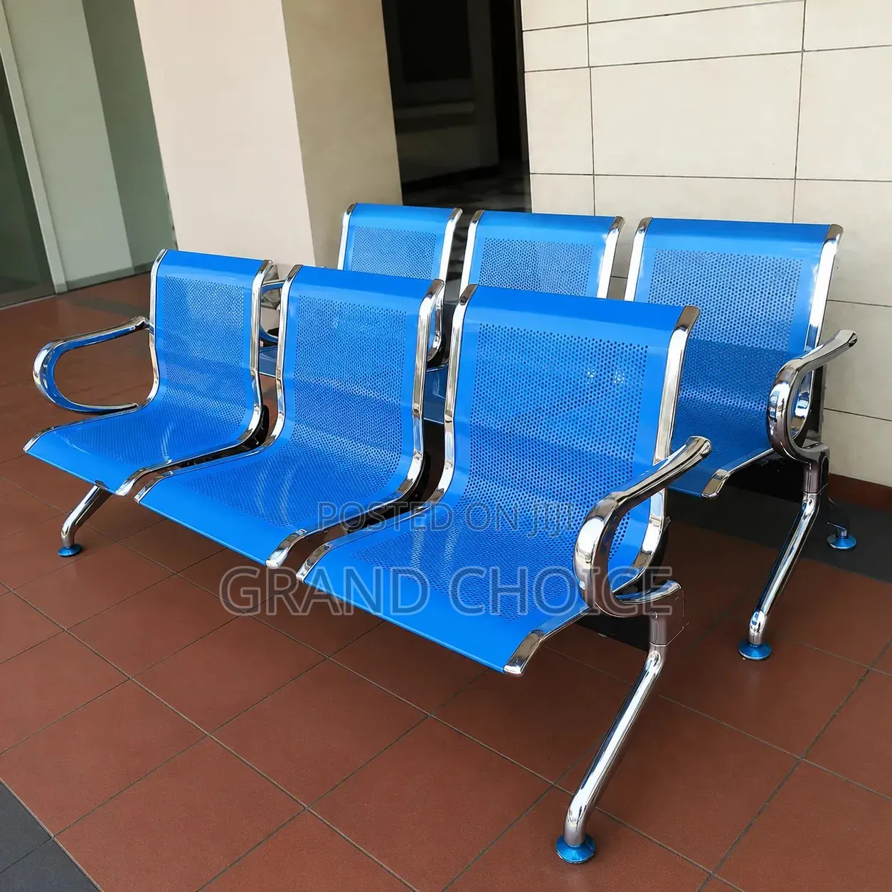 4 Seater Airport Waiting Bench | Heavy Duty Metal Reception Chair