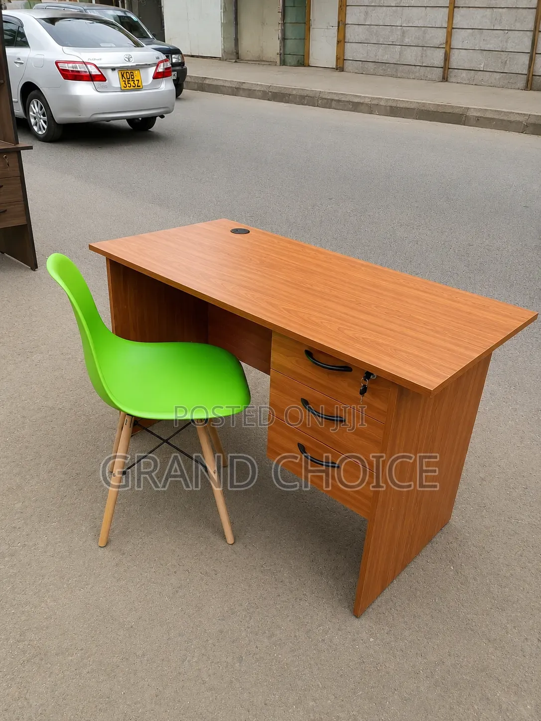120cm Office Desk With 3 Drawer Cabinet Eames Chair | Computer Desk