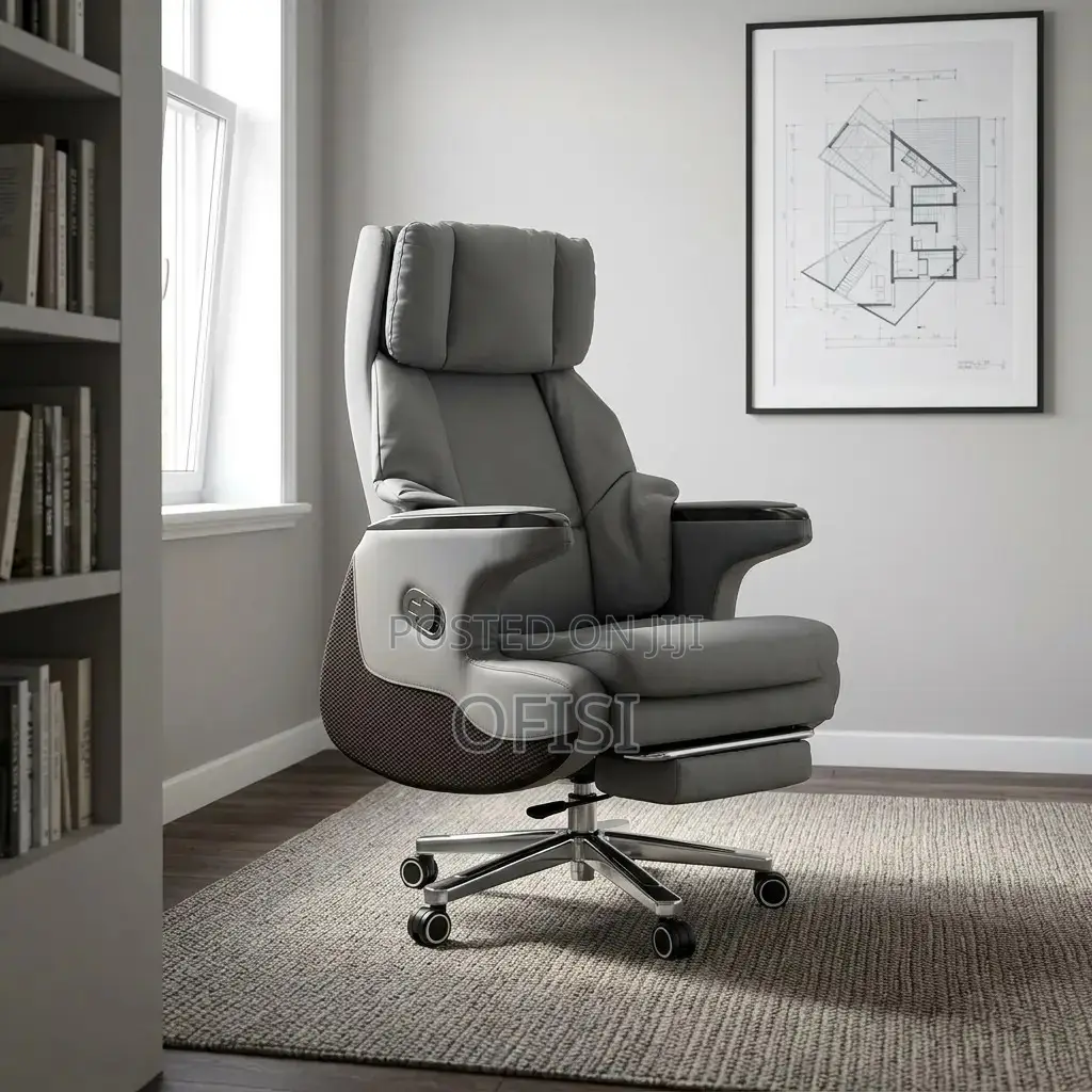 Office Chair; Ceo Recliner Genuine Leather Office Chair