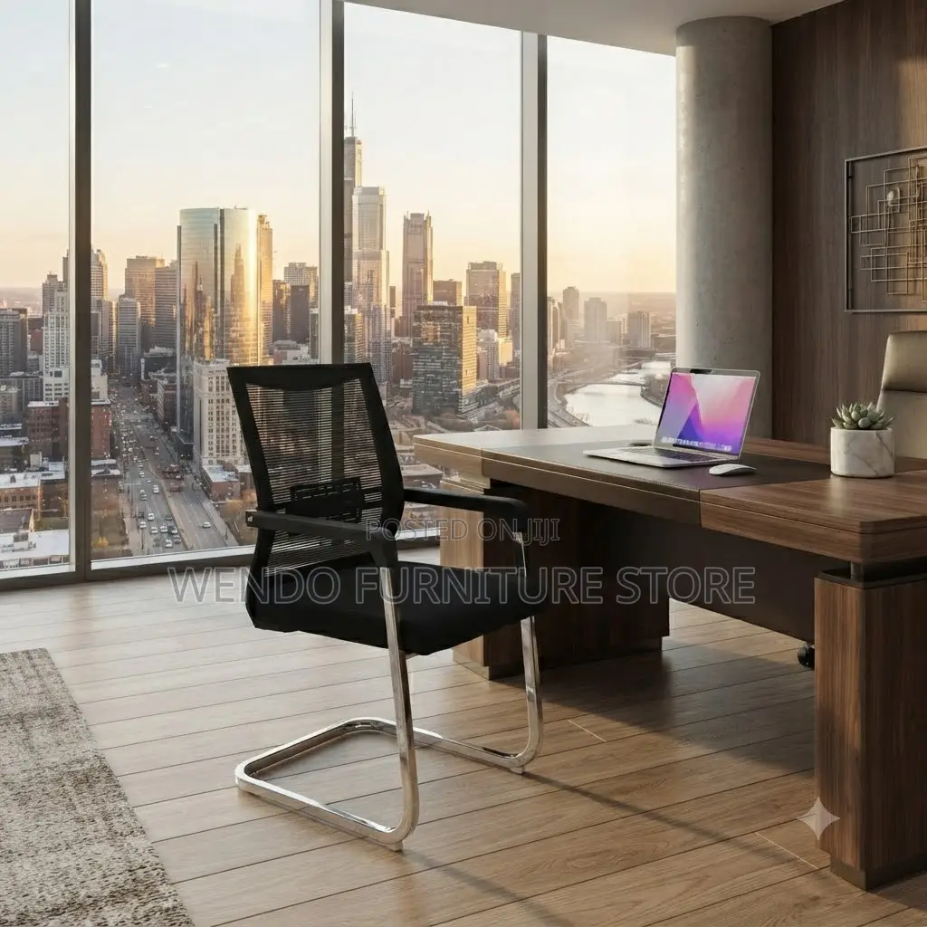 Office Chairs; Fabric Visitors Office Chairs With Metal Legs
