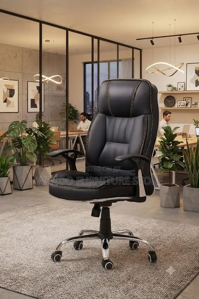 Office Chairs; Leather High Back Ergonomic Recliner Office Seat