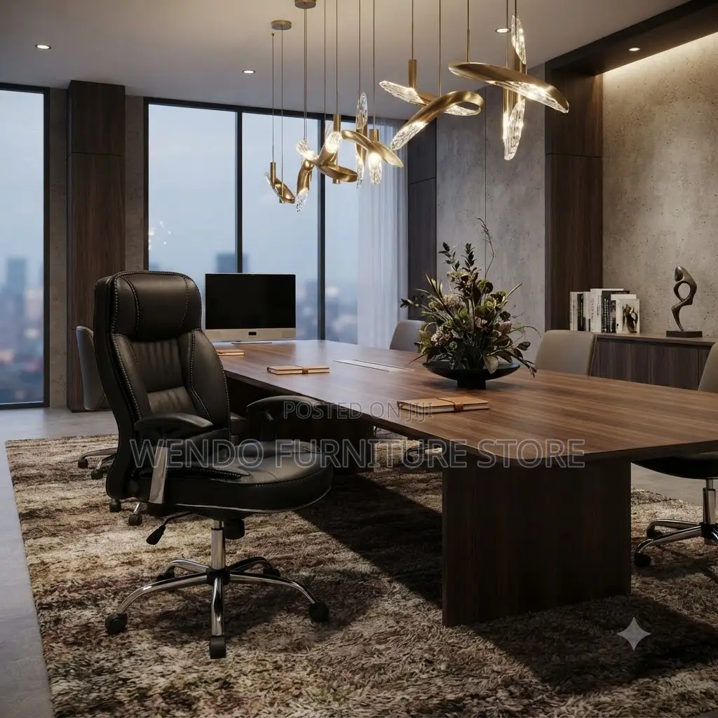 Office Chairs; Leather High Back Ergonomic Recliner Office Seat