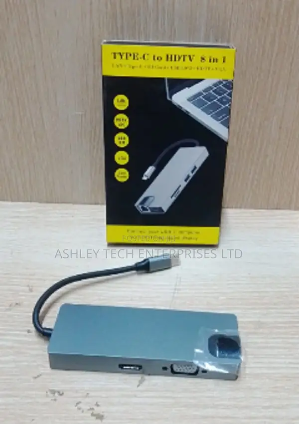 Type-C 8-in-1 USB Hub Multiport Adapter With HDMI PD Charging