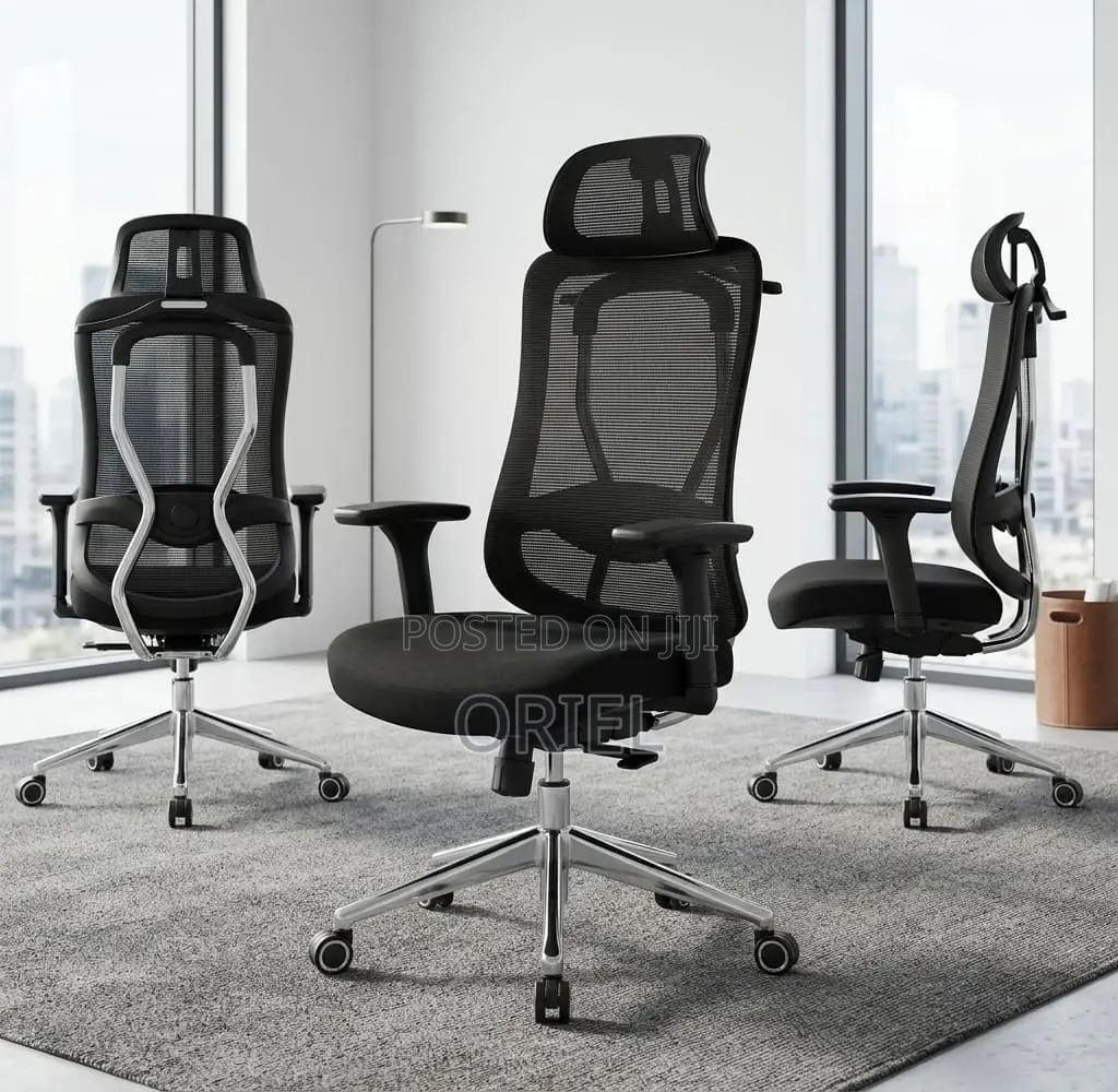 Office Chair : Adjustable High-Back Mesh Office Chair
