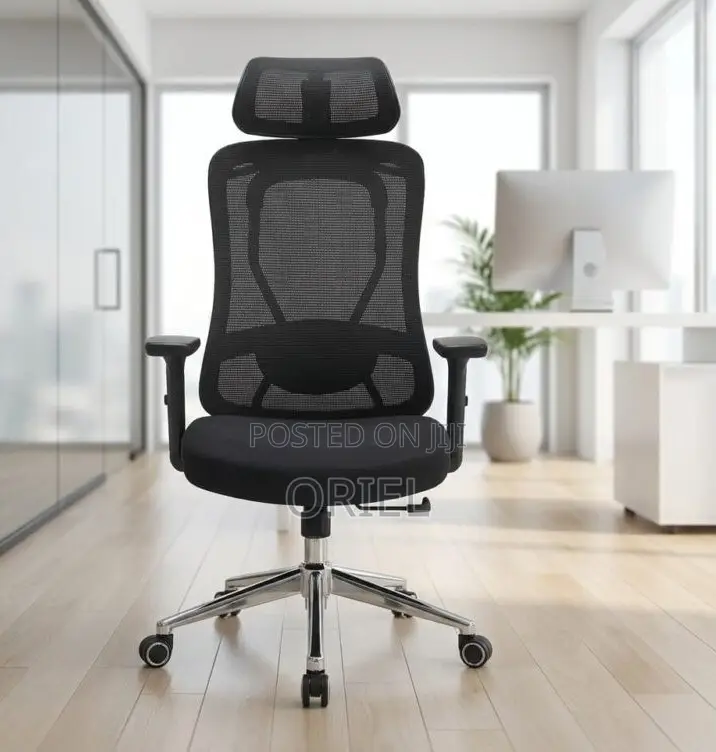 Office Chair : Adjustable High-Back Mesh Office Chair