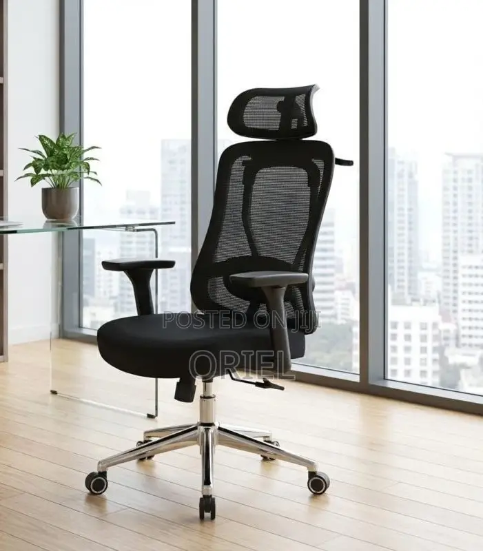Office Chair : Adjustable High-Back Mesh Office Chair