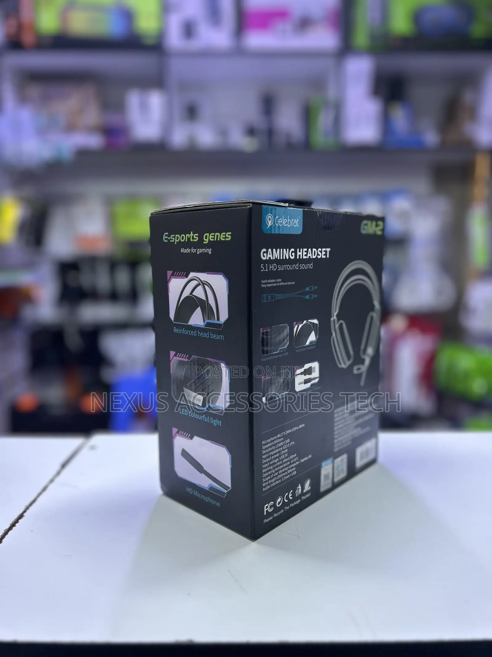 Celebrat GM-2 Wired Gaming Headset With LED Microphone