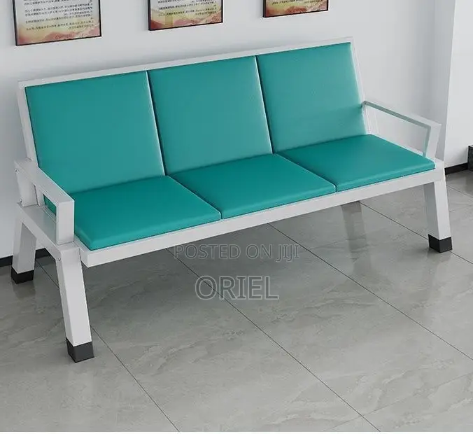 Office Bench : 3-Seater Heavy-Duty Padded Office Waiting Bench
