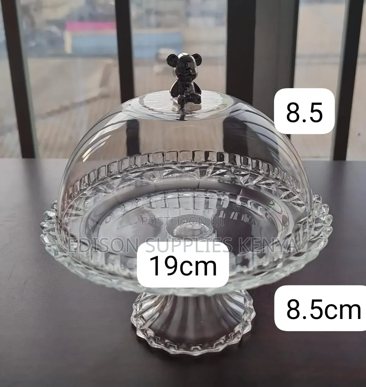 Glass Cake Stand With Lid Covered Dessert Display