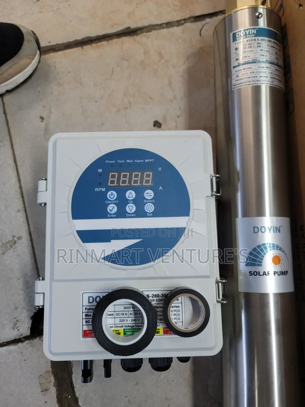 285 Meters Doyin Solar Pump /Dc 280v-400v AC 220v-240v
