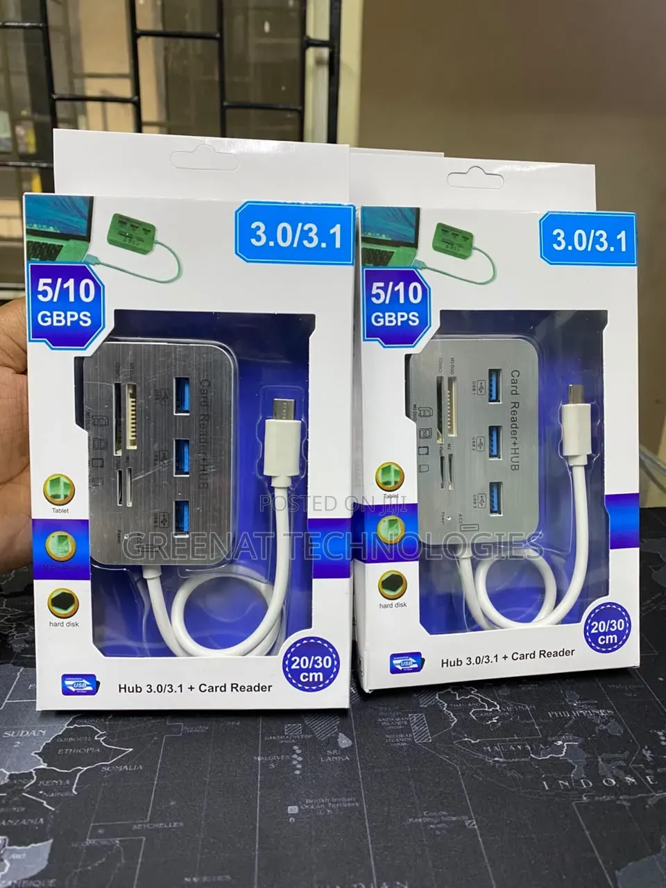 USB 3.0/3.1 HUB + CARD READER - 6 in 1