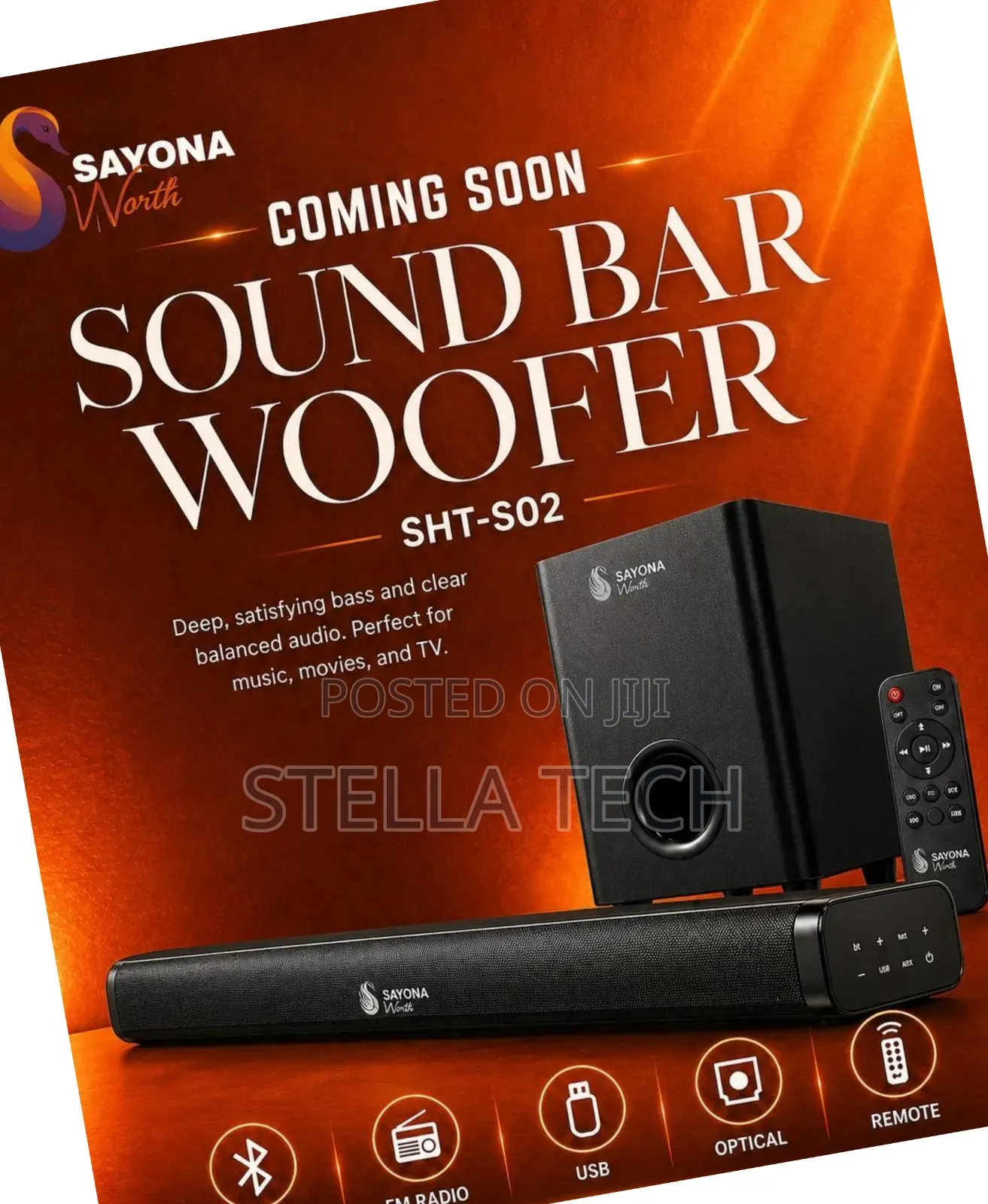 Sayona SHT-S02 Soundbar Woofer