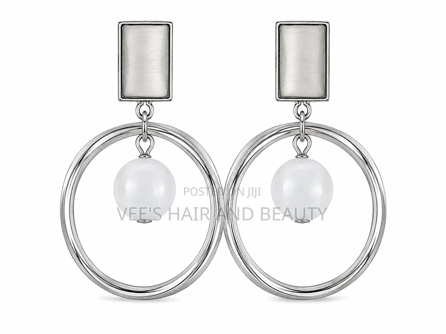 Pretty Silver Pearl Earrings | Statement Earrings | Women's Jewelry