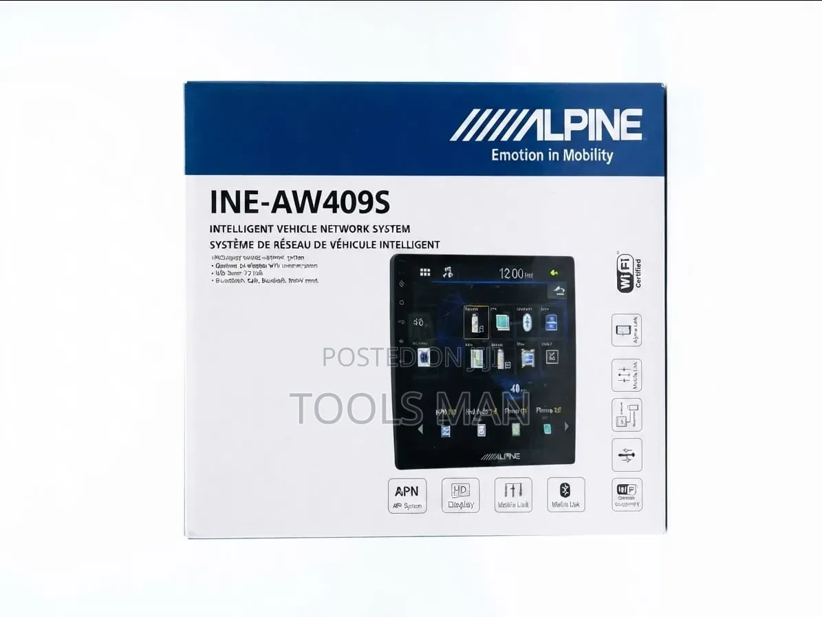 Car Audio System Alpine INE-AW409S 9 Inch HD Touchscreen.