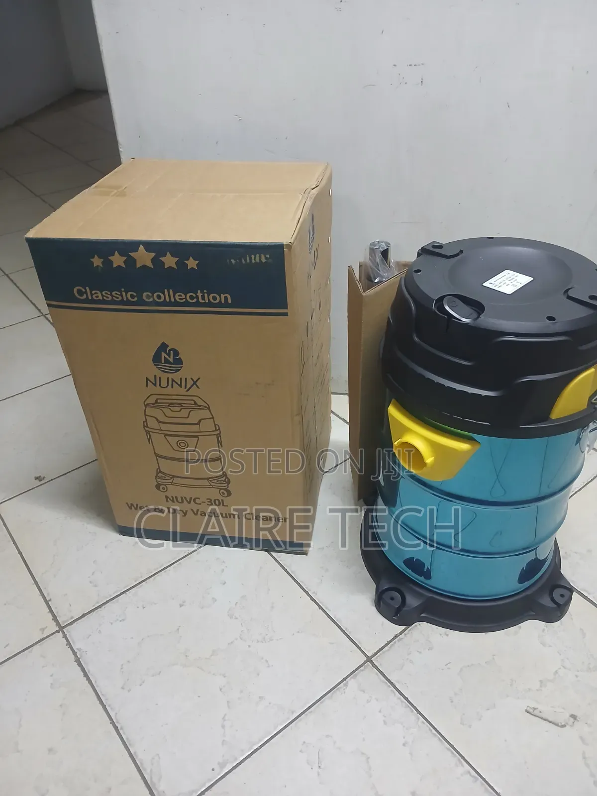 Nunix 30L Heavy-Duty Wet Dry Vacuum Cleaner With Strong Suction
