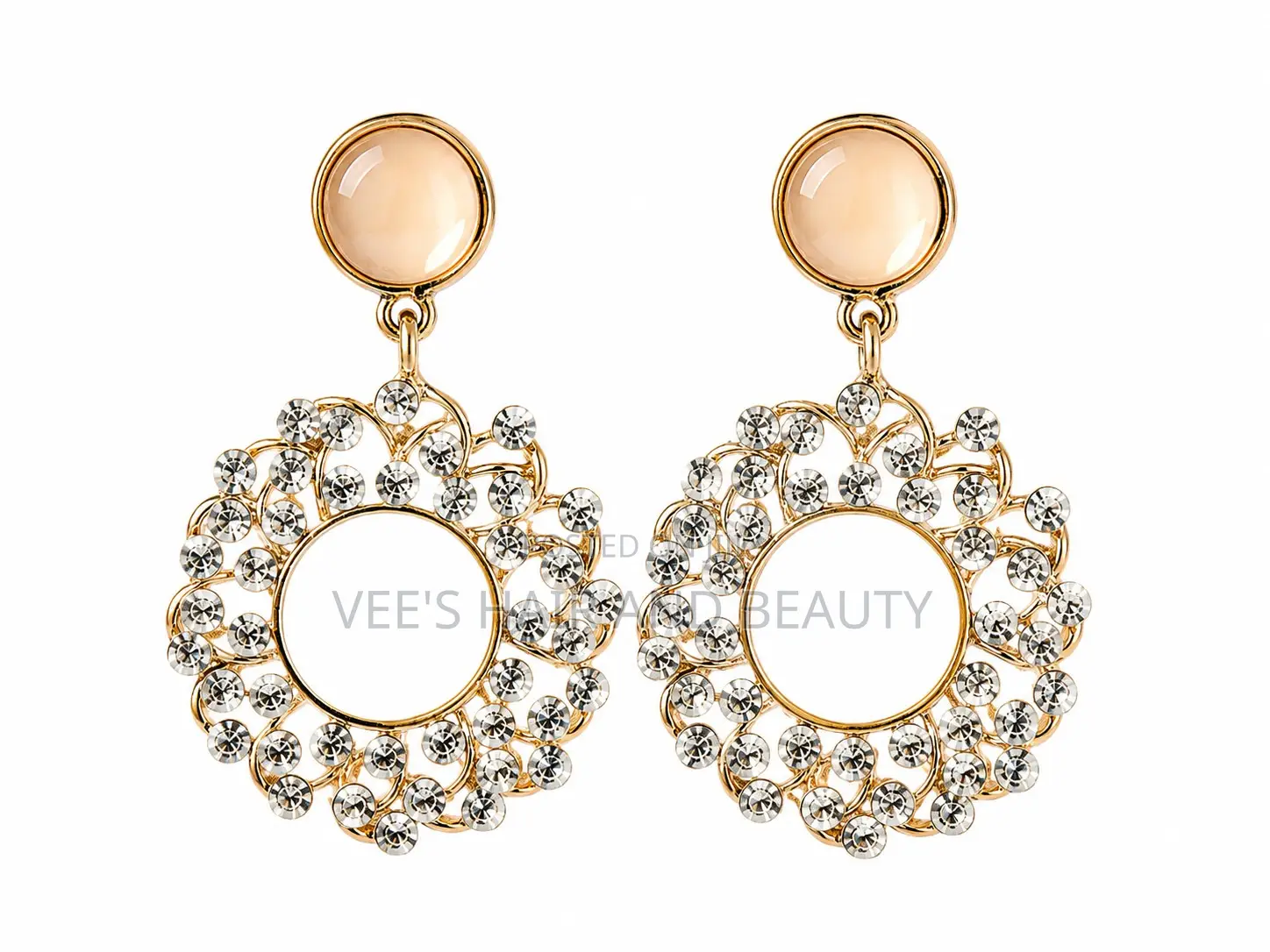Sparkly Round Earrings | Statement Earrings | Women's Jewelry