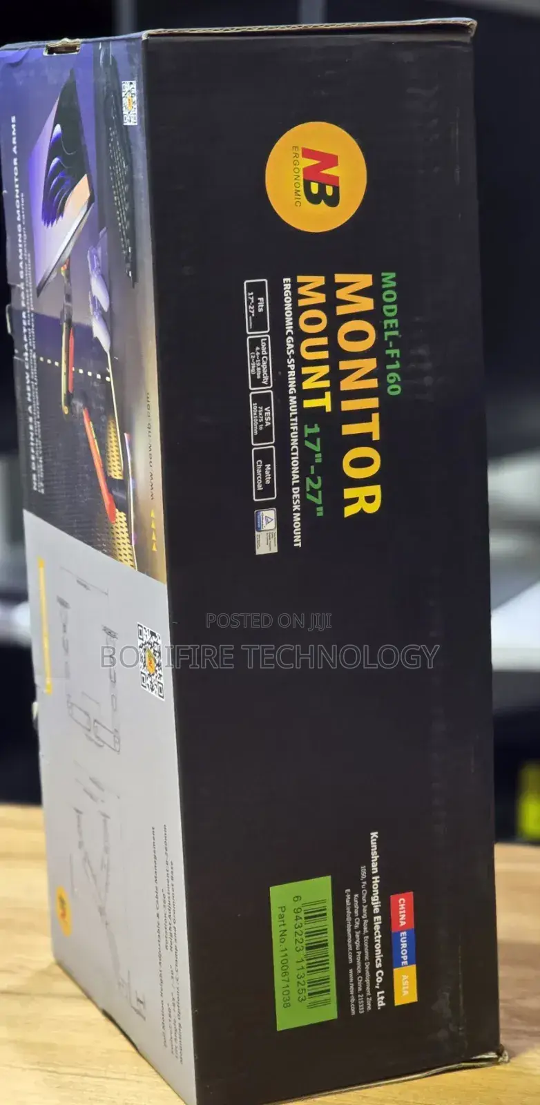 Nb Dual Monitor Mount 
Model -F160 
gas Spring