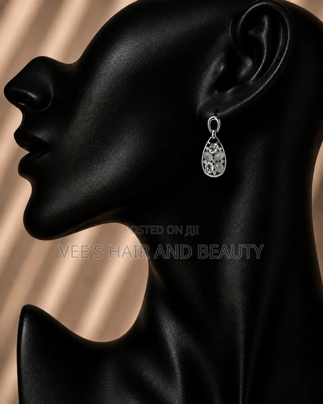 Silver Crystal Teardrop | Elegant Statement Earrings | Women Jewelry