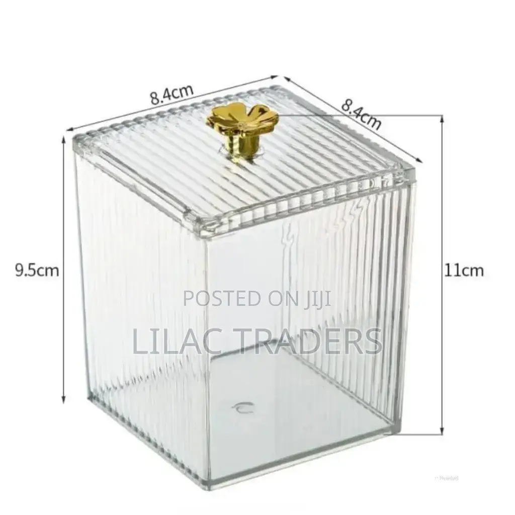 Transparent Acrylic Cotton Swab Storage Box