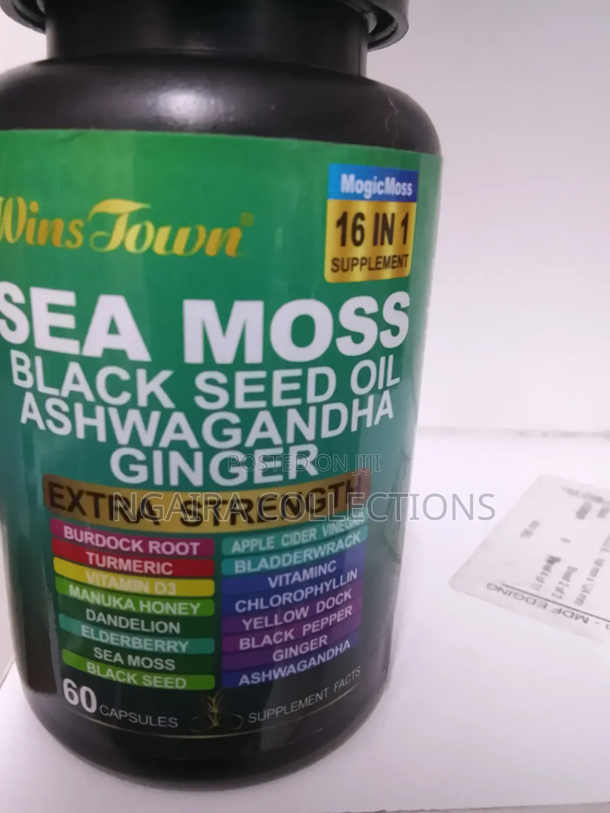 SEAMOSS , BLACK SEED OIL , ASHWAGANDA , GINGER Extra Strength 16 in 1