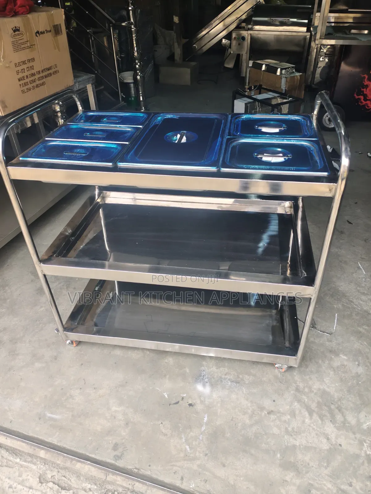 3-Shelf Restaurant Service Cart