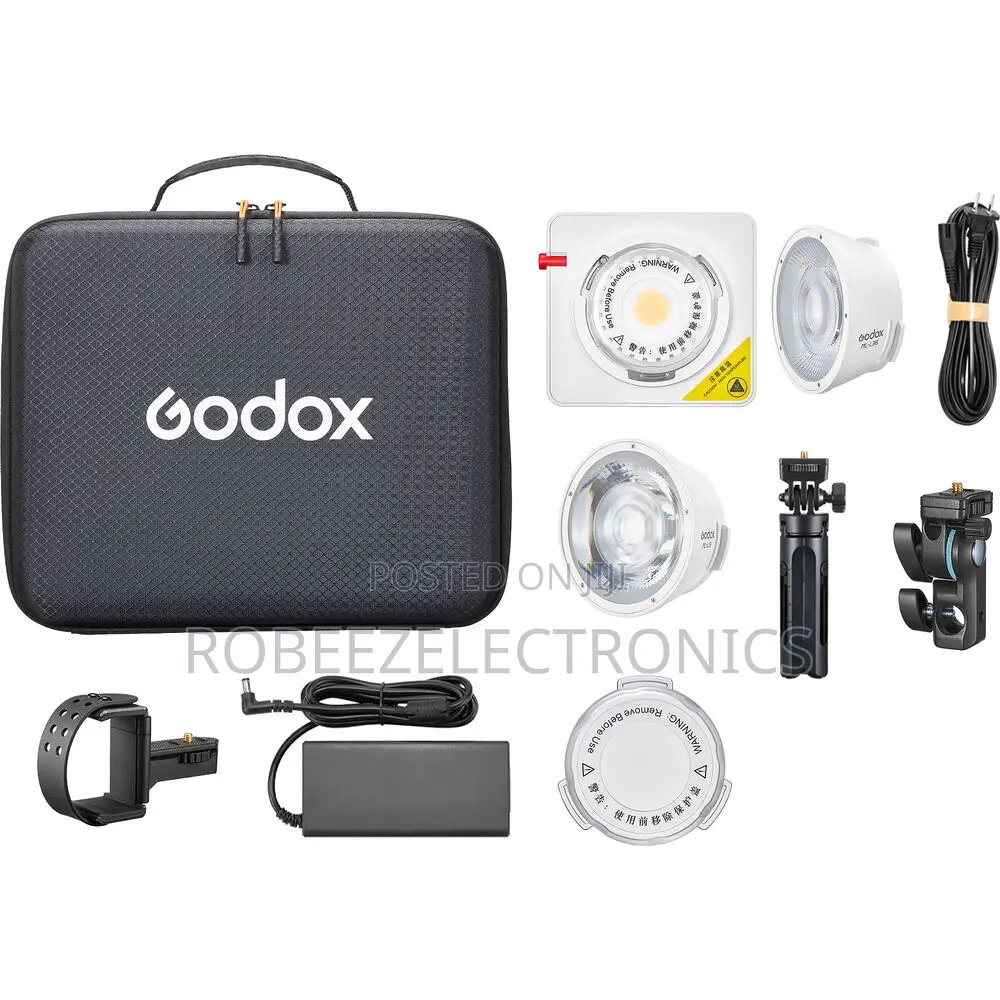 Godox ML100Bi Portable LED Light (36° Lens Power Bank Holder Kit)