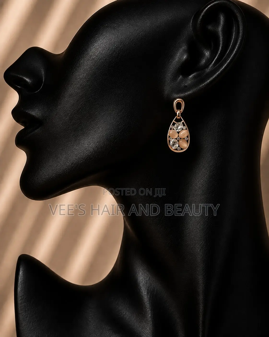Rose Gold Teardrop Earrings | Statement Earrings | Women's Jewelry