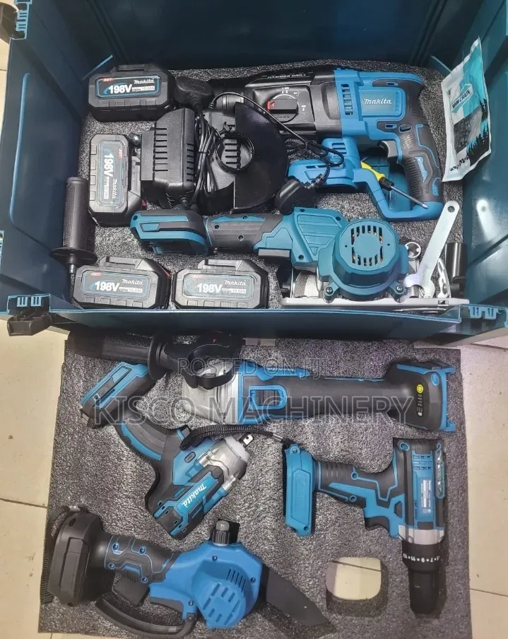 Heavy Duty Makita 6-in-1 Cordless Drill, Grinder Saw Kit"