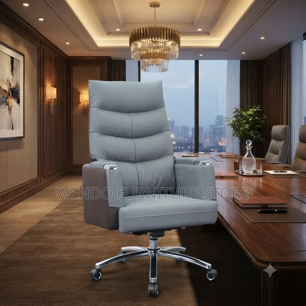 Office Chairs; Leather Heavy Office High Back Chair