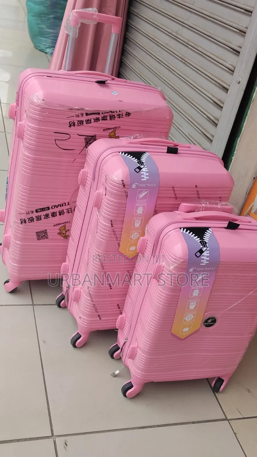 Strong 3-in-1 Rubber Suitcase Set With Silent 360° Wheels