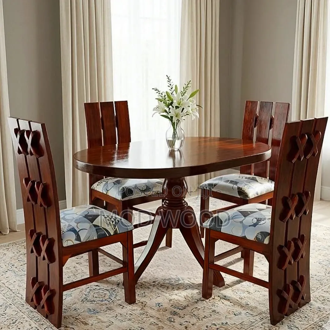 Heritage Oval Wooden 4 Seater Dining Set