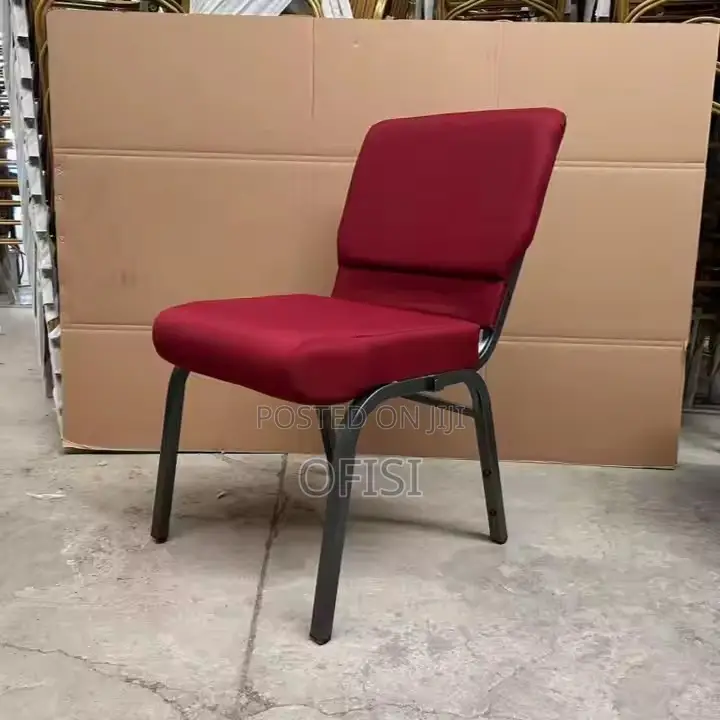 Office Chair; Modern Red Fabric Meeting Chair
