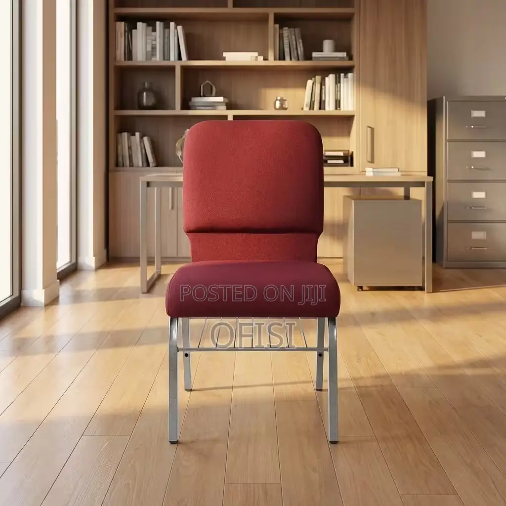 Office Chair; Modern Red Fabric Meeting Chair