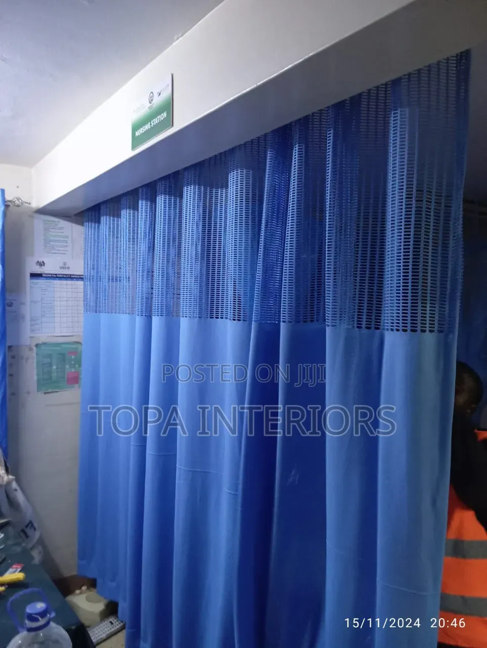 Made to Size Hospital Curtains With a Mesh Top